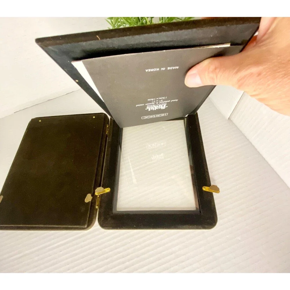 Vintage Brass Art Deco Picture Frame Double Folding 5